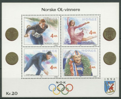 Norwegen 1990 Olympische Winterspiele Lillehammer Block 14 Postfrisch (C25946) - Blocks & Kleinbögen