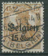 Landespost In Belgien 1916/18 Germania Mit Aufdruck 15 I TOP-Stempel - Bezetting 1914-18