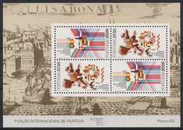 Portugal 1986 EUROPEX'86 Flaggen Landkarten Block 52 Postfrisch (C91080) - Blokken & Velletjes