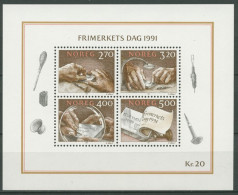 Norwegen 1991 Tag Der Briefmarke Der Stichtiefdruck Block 15 Postfrisch (C25947) - Blocks & Kleinbögen