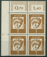 Bund 1961 Bed. Deutsche Druckerzeichen 4er-Block 348 Y DZ 4 Links Postfrisch - Nuevos