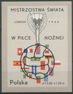 Polen 1966 Fußball-WM London Block 38 Postfrisch (C93256) - Blokken & Velletjes