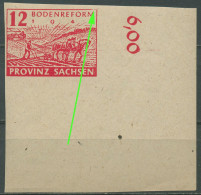 SBZ Provinz Sachsen 1945 Bodenreform Mit Plattenfehler 86 Wa VII Postfrisch - Sonstige & Ohne Zuordnung