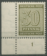 SBZ West-Sachsen 1945 Ziffern 135 Y W A Ecke Unten Links Postfrisch - Altri & Non Classificati