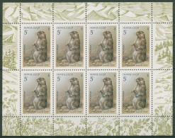 Sowjetunion 1987 Tierschutz Murmeltier Kleinbogen 5711 K Postfrisch (C94834) - Blocks & Kleinbögen