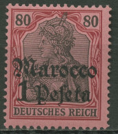 Deutsche Post In Marokko 1905 Germania Mit Aufdruck 29 Mit Falz - Marocco (uffici)