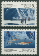 Sowjetunion 1990 Zusammenarbeit M. Australien In D. Antarktis 6095/96 Postfrisch - Ongebruikt