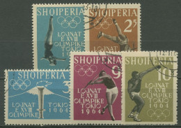 Albanien 1962 Olympische Sommerspiele 1964 Tokio 657/61 A Gestempelt - Albanien