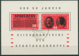 DDR 1966 Spartakusbund Block 25 Sonderstempel Gestempelt (C96723) - Otros & Sin Clasificación