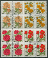 Bund 1982 Wohlfahrt Gartenrosen 1150/53 4er-Block Gestempelt - Used Stamps