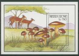 Sierra Leone 1990 Pilze Antilope Block 149 Postfrisch (C29920) - Sierra Leona (1961-...)