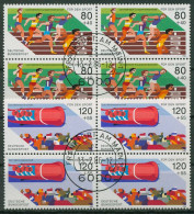 Bund 1986 Sporthilfe: Leichtathletik EM Stuttgart 1269/70 4er-Block Gestempelt - Used Stamps