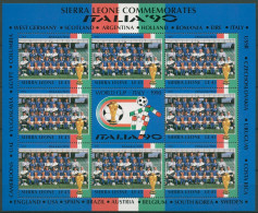 Sierra Leone 1990 Fußball-WM Mannschaft Italien 1448 K Postfrisch (C27417) - Sierra Leone (1961-...)