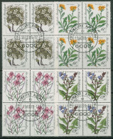 Bund 1983 Wohlfahrt: Alpenblumen 1188/91 4er-Block Gestempelt - Usati