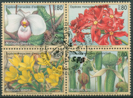 UNO Genf 1996 Gefährdete Pflanzen Krokus Lilie 288/91 ZD Gestempelt - Used Stamps