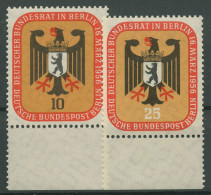 Berlin 1956 Deutscher Bundesrat In Berlin Mit Unterrand 136/37 UR Postfrisch - Ongebruikt