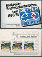 Berlin Rotes Kreuz 1990 Bahnpostwagen Markenheftchen 876 MH Postfrisch (C60206) - Postzegelboekjes