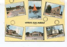 CPSM GF - MULTIVUES VAIRES SUR MARNE - LA GARE - LA PISCINE - LA CENTRALE THERMIQUE - CITES DE L'E.D.F - LA POSTE - Vaires Sur Marne