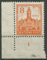 SBZ West-Sachsen 1946 Abschied Mit Fluor. Gummi 154 Y Y Ecke 3 Postfrisch - Sonstige & Ohne Zuordnung