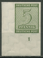 SBZ West-Sachsen 1945 Ziffern Mit WZ X 116 X Ecke 3 Unten Links Postfrisch - Autres & Non Classés