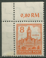 SBZ West-Sachsen 1946 Abschied Mit Fluor. Gummi 154 Y Y Ecke 1 Postfrisch - Autres & Non Classés