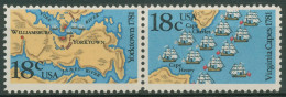 USA 1981 Seeschlacht Chesapeake Bay & Yorktown 1511/12 ZD Postfrisch - Nuevos