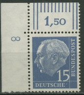 Bund 1954 Th. Heuss I Mit Druckerzeichen 184 X Ww 4er-Bl. Ecke 1 DZ 8 Postfrisch - Ungebraucht