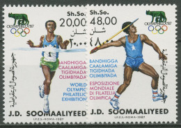 Somalia 1987 Olymphilex Rom Laufen Speerwerfen 398/99 Postfrisch - Somalia (1960-...)