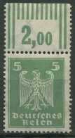 Dt. Reich 1924 Neuer Reichsadler Walzendruck Oberrand 356 X W OR 2'9'2 Postfr. - Ungebraucht