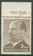 DDR 1965 Walter Ulbricht, Währung MDN, 1088 X Oberrand Gestempelt - Used Stamps