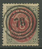 Dänemark 1875 Ziffern 8 Öre 25 YI Aa Mit Nr.-Stpl. 78, VORDINGBORG - Usado