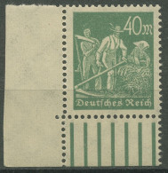 Dt. Reich 1923 Arbeiter Walzendruck Unterrand 244 A W UR 1'5'1 Ecke 3 Postfrisch - Unused Stamps