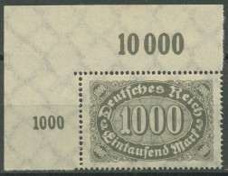 Deutsches Reich 1922/23 Ziffern Plattendruck 252 P OR Ecke 1 Postfrisch - Nuevos