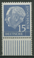 Bund 1954 Th. Heuss I Bogenmarken Walze Unterrand 184 X Ww W UR Postfrisch - Neufs