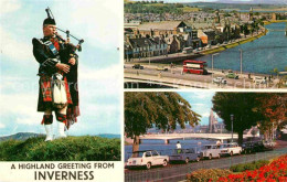 72780052 Inverness Highland Ness Bridge From The Castle Dudelsackspieler Inverne - Andere & Zonder Classificatie