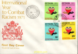 730614 MNH GUYANA 1971 DIA INTERNACIONAL CONTRA EL RACCISMO - Guyana (1966-...)