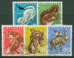 Schweiz 1966 Pro Juventute Tiere Wildtiere 845/49 Gestempelt - Gebraucht