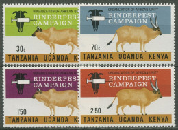 Ostafrikanische Gem. 1971 Kampf Gegen Die Rinderpest 221/24 Postfrisch - Kenya, Oeganda & Tanzania