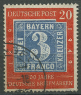 Bund 1949 100 Jahre Dt. Briefmarken 114 Gestempelt, Kl. Zahnfehler (R81001) - Oblitérés