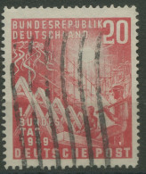 Bund 1949 Eröffnung Deutscher Bundestag 112 Mit Wellenstempel (R80993) - Usados