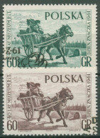 Polen 1961 Tag Der Briefmarke Postkutsche 1266/67 Gestempelt - Usados