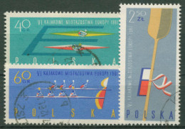 Polen 1961 Wassersport Kanu-EM Kajak 1254/56 A Gestempelt - Gebraucht