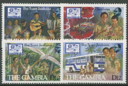 Gambia 1987 Pfadfindertreffen In Australien Lagerfeuer 724/27 Postfrisch - Gambie (1965-...)
