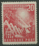 Bund 1949 Eröffnung Dt. Bundestag 112 Mit Falz, Kl. Zahnfehler (R80987) - Ongebruikt