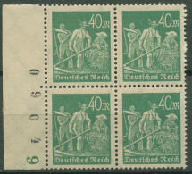 Dt. Reich 1923 Walzendruck Mit Bogenzähl-Nr. 244 A 4er-Block Bg.-Nr. Postfrisch - Ongebruikt