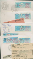 Frankreich ATM 1985 Satz 1,70/2,10/3,70/5,00 ATM 6.18 Zd 4 Briefe (X80579) - 1985 « Carrier » Paper