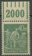 Dt. Reich 1923 Arbeiter Walzendruck Oberrand 244 A W OR 1'5'1 Postfrisch - Neufs