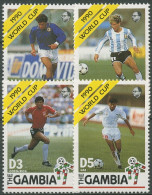 Gambia 1990 Fußball-WM In Italien 1064/67 Postfrisch - Gambia (1965-...)