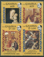 Gambia 1985 Weihnachten Gemälde 595/98 Postfrisch - Gambie (1965-...)