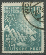 Bund 1949 Eröffnung Deutscher Bundestag 111 Gestempelt, Marke Geknickt (R80991) - Used Stamps